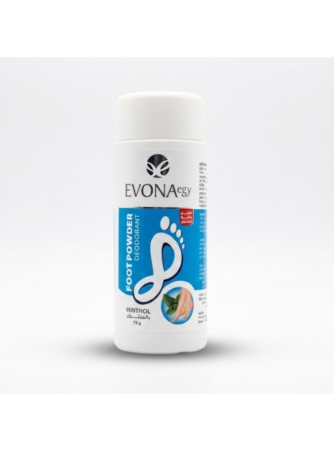 Evona Foot Powder Deodorant with MINTHOL- 75 g - Image 2